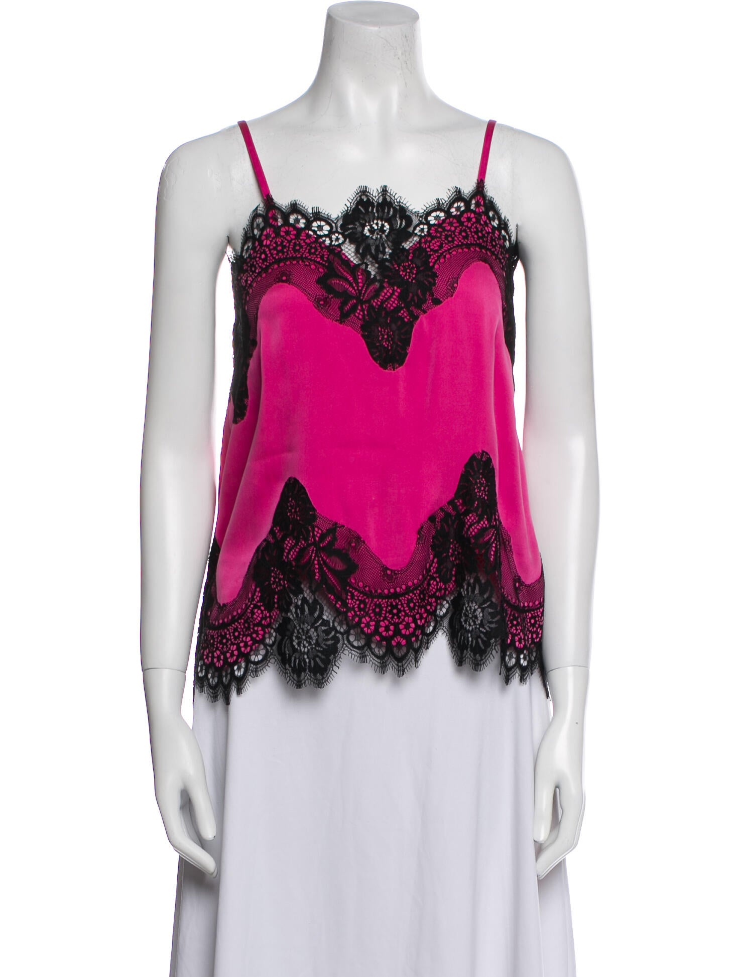 Alice + Olivia Silk Lace Pattern Top